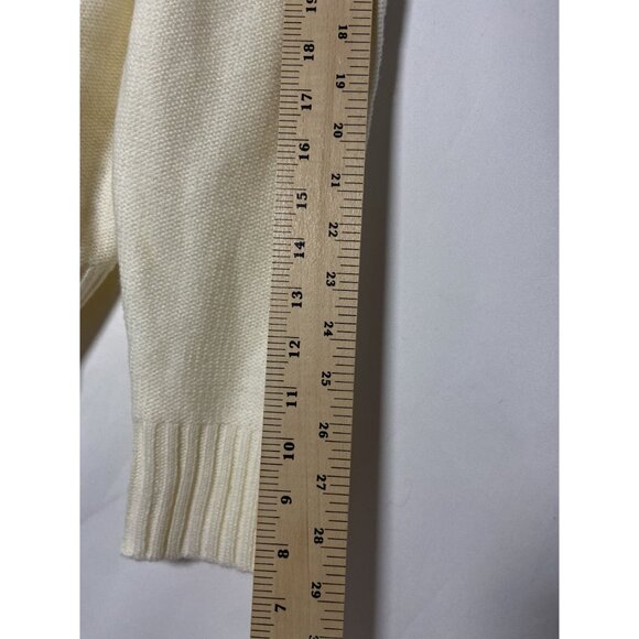 H2H Men's Ivory Knit Sweater Pullover Size XL Button Neck 100% Acrylic - Picture 9 of 10